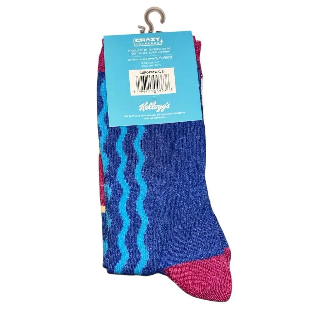 3x Pop Tarts Novelty Crew Socks Adult Set Size 6-13